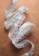 White Lace with Pearls on Ribbon3 4  24 Yds Supply