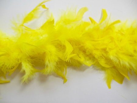 Neon Yellow Feather Decor Boa 6 FT For Sale