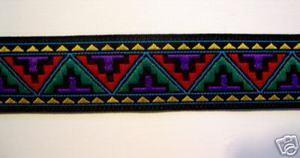 14 Yds Wash Jacquard Flat Braid Southwestern Design  1  Online Hot Sale