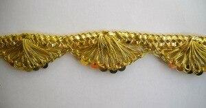 Metallic Gold Scalloped Fringe3 4  Sold By The Yard Discount