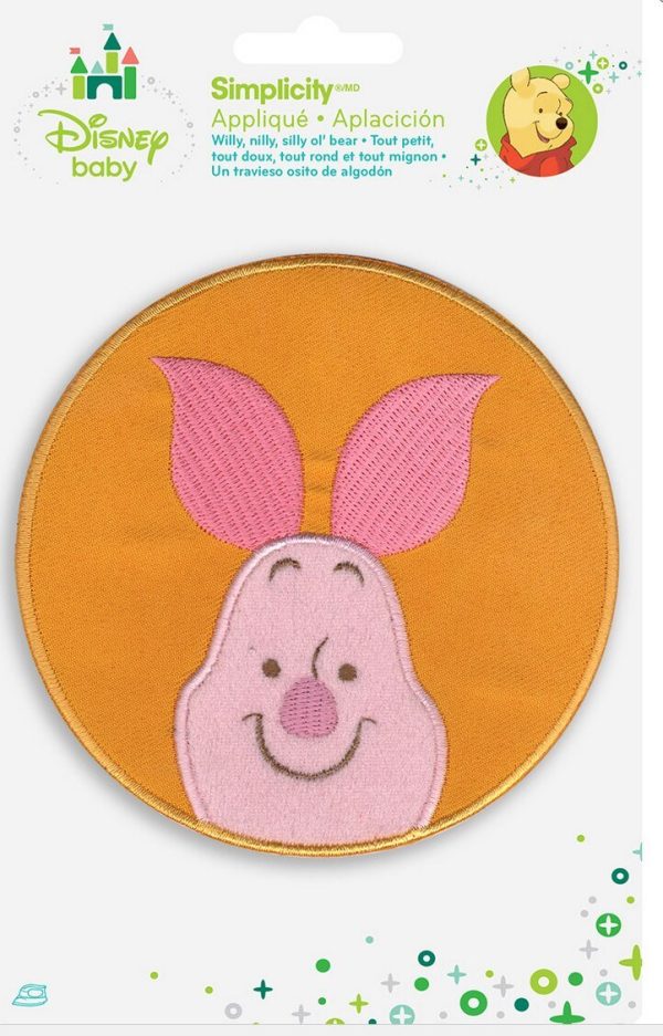 Piglet Smiling Applique I O 41 4  X 41 4  Disney Cheap