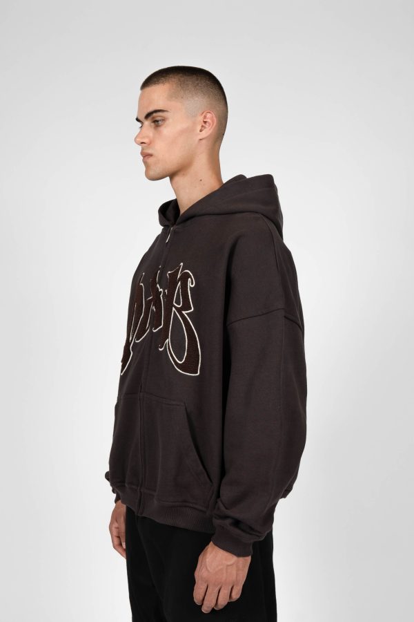 QAB CHOCOLATE FRONTZIP HOODIE For Sale