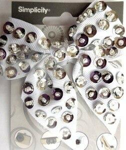 White Ribbon Sequin Bow DIY Accessories Online