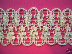 Wide Victorian Design Gimp Braid Ivory By The Yard Online now