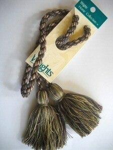 Double Tassel Tieback Sage Purple Beige 32  Wrights For Cheap