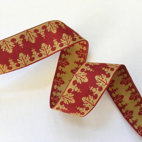 Red and Gold Minarets Russian Jacquard Ribbon 1  Online Hot Sale