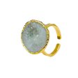 Window Druzy Stone 18K Real Gold Plating Ring Online Sale