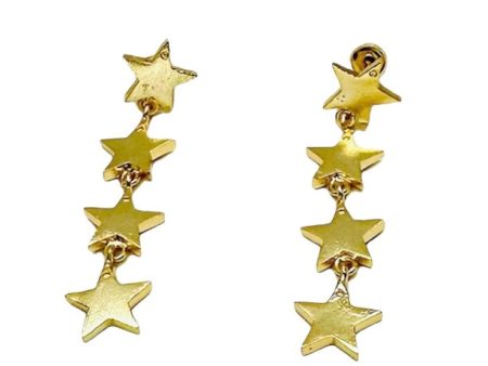 Orion Stars 18K Gold Plated Dangle Earrings Cheap