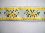 Yellow Cream Gold Floral Jacquard Ribbon By The Yard Online