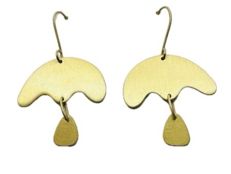 Palm Tree Gold Dangle Earrings Online now