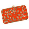 Orange Velvet Party Handbag Clutch Purse by Merry Dove Cheap