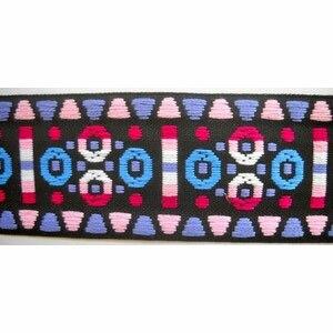 Scandinavian Design Jacquard Ribbon Trim Pastels On Black Online Sale