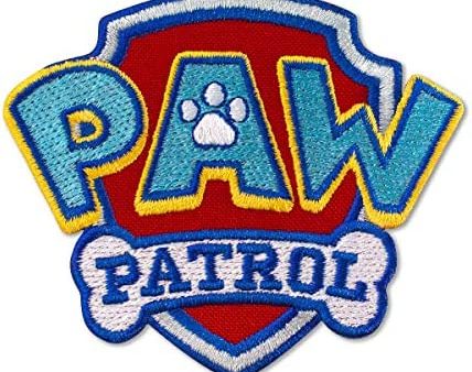 Paw Patrol Logo Iron On Applique Patch for Clothes, Backpacks Cheap