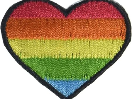 Rainbow Heart Applique 1.5 x1.25  Fashion