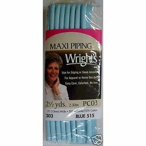 1 2  Blue Maxi Piping 2-1 2 YD Discount