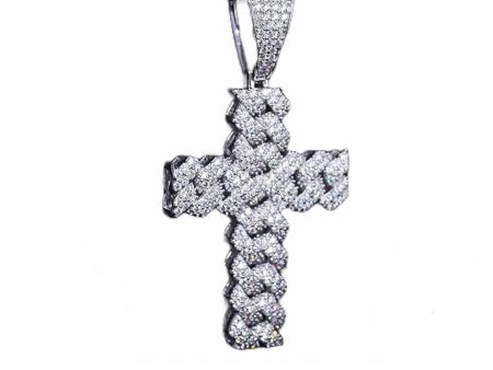 Pendente  CROCE CUBAN  Silver925 - Moissanite Online Hot Sale