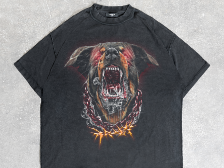 ROTTWEILER BLACK WASHED T-SHIRT Sale