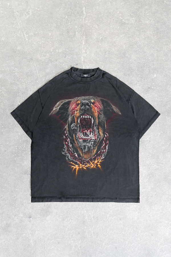 ROTTWEILER BLACK WASHED T-SHIRT Sale