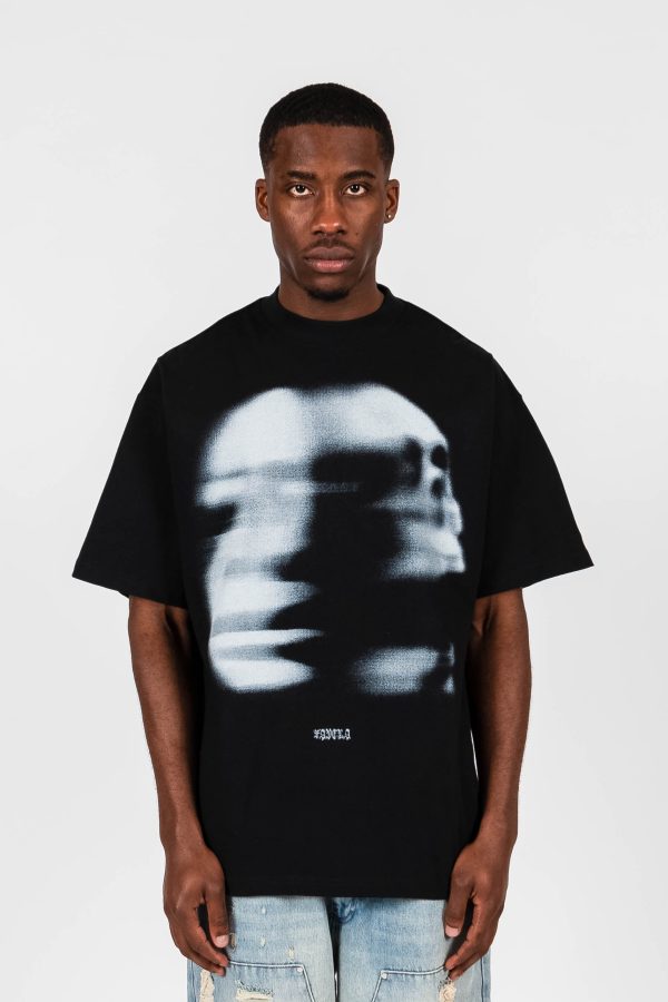 FADED FACE BLACK T-SHIRT Online now