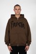 BOLT FLEECE COFFEE BROWN ZIP HOODIE Online