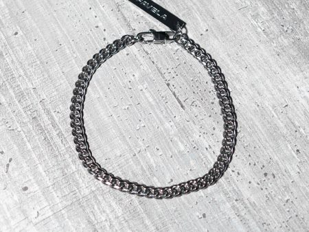 ROUND EDGE CUBAN BRACELET For Sale