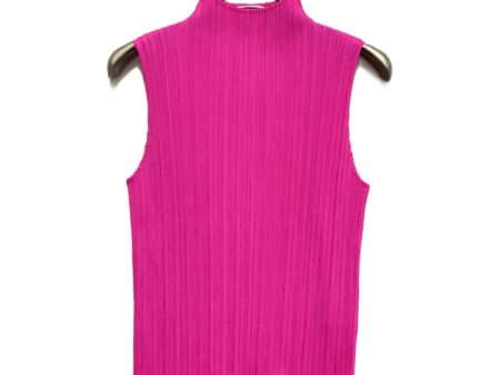 [Pre-owned] PLEATS PLEASE BEIGE TOP   Pleated Cut and Sew   Sleeveless Cut and Sew   High Neck Cut and Sew PP55-JK902 on Sale