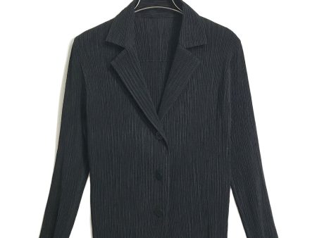 [Pre-owned] ISSEY MIYAKE Pleated shawl collar jacket 3B design jacket with pockets Winter 09 IM94FD427 Supply