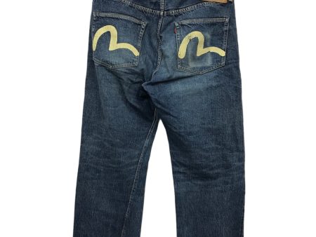 [Pre-owned] EVISU Seagull Painted Denim Pants Online Sale