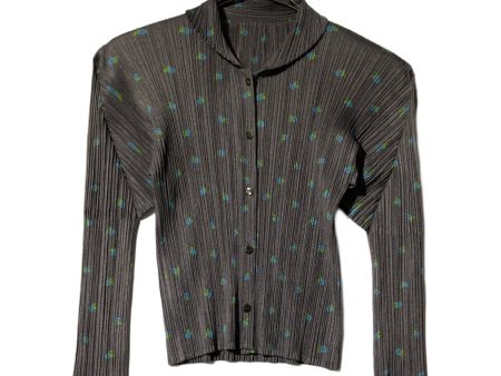 [Pre-owned] PLEATS PLEASE Flower Print Pleated Long Sleeve Shirt PP22-JJ751 Cheap